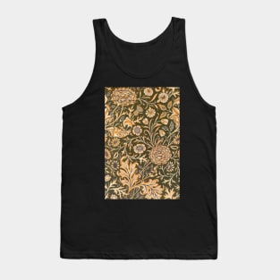 Antique Yellow Floral Vintage Wallpaper Pattern Tank Top